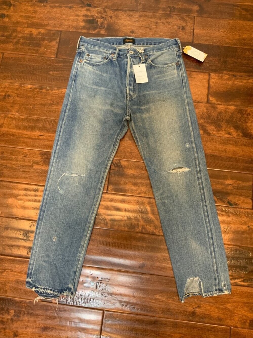 Chimala Blue Distressed Denim S20 Light Vintage Jeans NWT $448 Size 26
